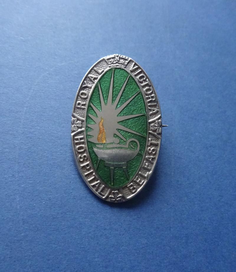 Royal Victoria Hospital Belfast,silver Nurses badge and stick pin
