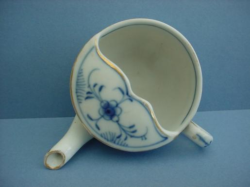 German Childs Feeding Cup-Blue and White Decoration