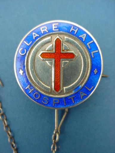 Clare Hall Hospital Potters Bar Silver Nurses Badge