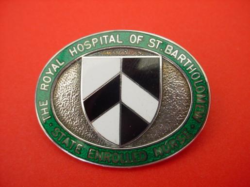 Royal Hospital of St Bartholomew State Enrolled Nurse Badge