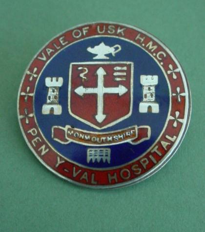 Vale of Usk HMC,Silver Nurses Badge Pen Y Val Hospital