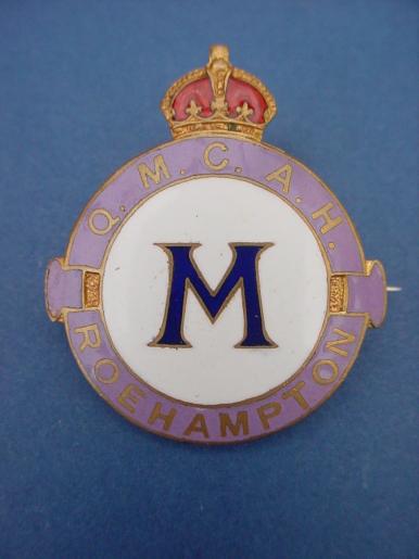 Queen Mary Convalescent Auxiliary Hospital Roehampton,Nurses Badge