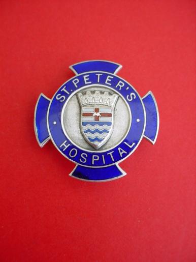 St Peter's Hospital LondonCounty Council Silver Nurses badge