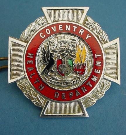 Coventry Health Department,Ambulance staff Cap Badge