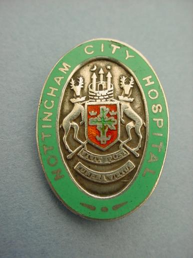 Nottingham City Hospital Silver Nurses Badge 1969
