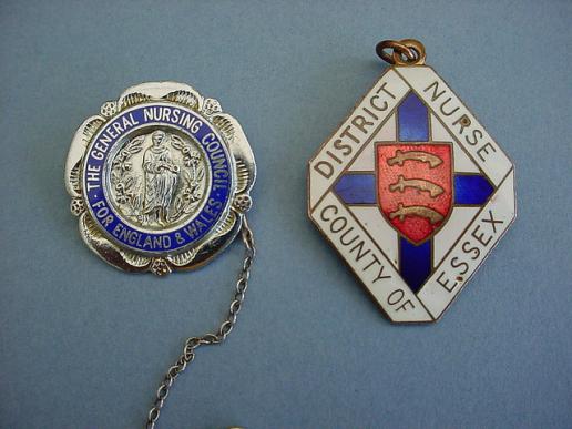 County of Essex District Nurse/GNC pair of badges