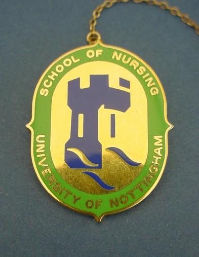 University of Nottingham School of Nursing Silver Gilt Nurses Badge