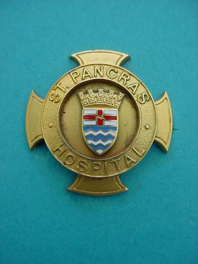 London County Council St Pancras Hospital Gold Nurses Badge