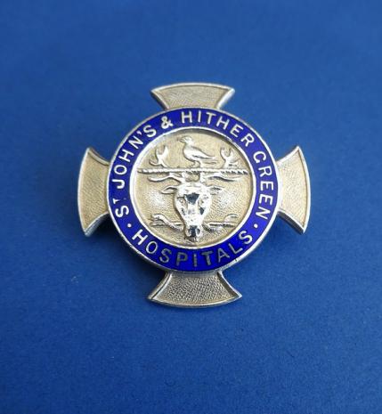 St John's & Hither Green Hospitals Silver Nurses Badge