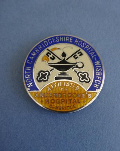 North Cambridgeshire Hospital Wisbech Silver Nurses badge