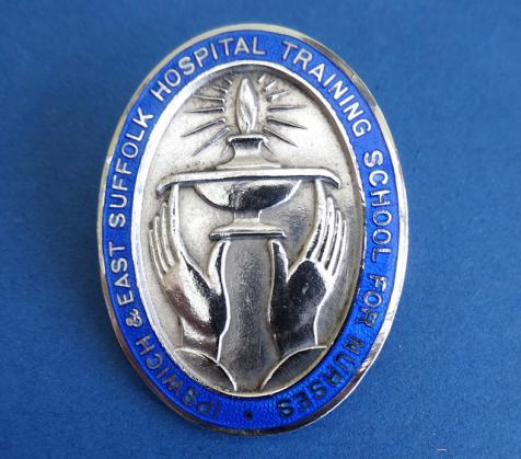 Ipswich & East Suffolk Hospital Training School for Nurses,silver nurses badge