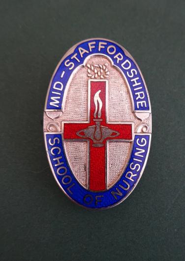 Mid Staffordshire School of Nursing,Silver Nurses Badge