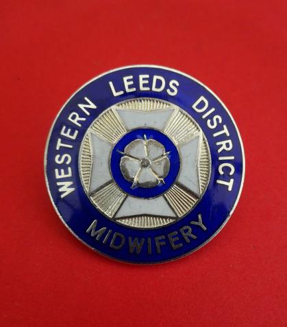 Western Leeds District Midwifery,silver Midwives badge