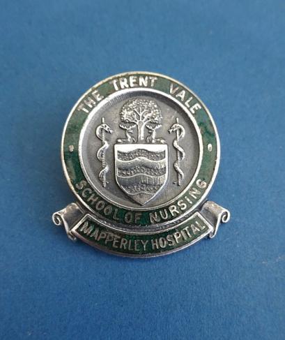 Trent Vale School of Nursing,Mapperly Hospital Nurses Badge