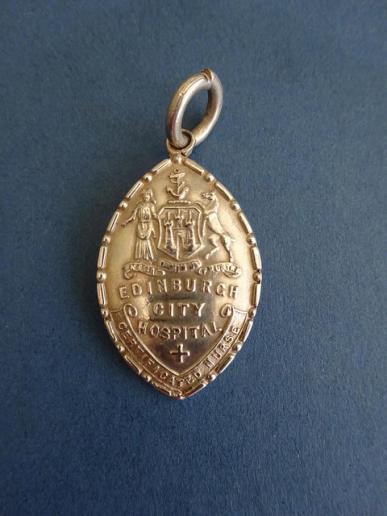 Edinburgh City Hospital ,Silver Certificated Nurse pendant medal