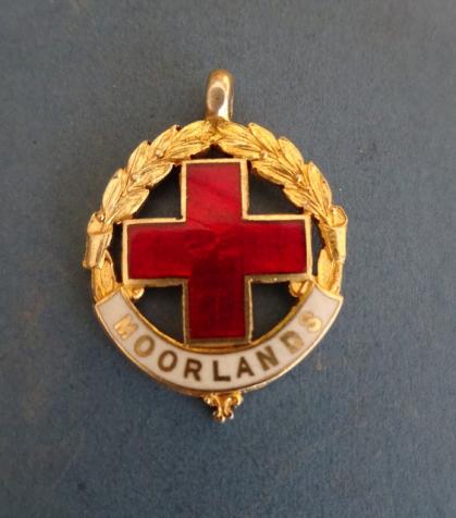 Moorlands War Hospital,Kersal Manchester.First World War Silver Fob medal
