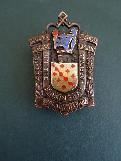 Queen Elizabeth School of Nursing,United Birmingham Hospitals.Nurses Badge