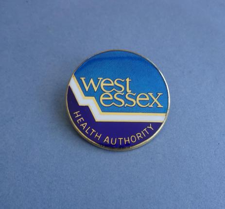 West Essex Health Authority ,Silver Nurses badge (Blue)