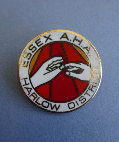 Essex Area Health Authority Harlow District,Silver Nurses Badge(red)