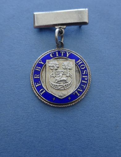 Derby City Hospital,Silver Nurses Pendant Badge