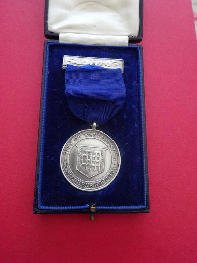St Stephen's Hospital London,Cased Silver Nurses Prize Medal