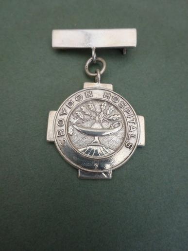 Croydon Hospitals Silver Nurses pendant badge