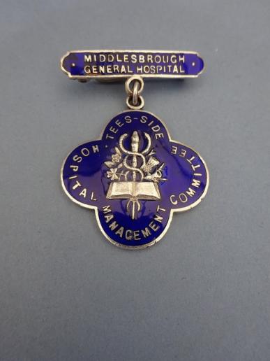 Middlesborough General Hospital.Tees Side HMC,Nurses badge