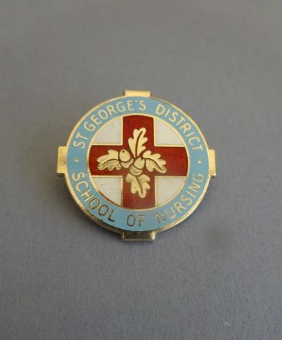 St Georges District School of Nursing ,Silver Gilt Nurses badge