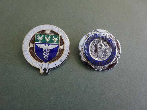 Pastures Hospital Mickleover,Derby Silver Gilt Mental Nurses Badge & GNC RMN Badge