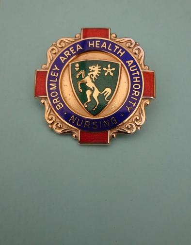 Bromley Area Health Authority,Silver Gilt Nurses Badge