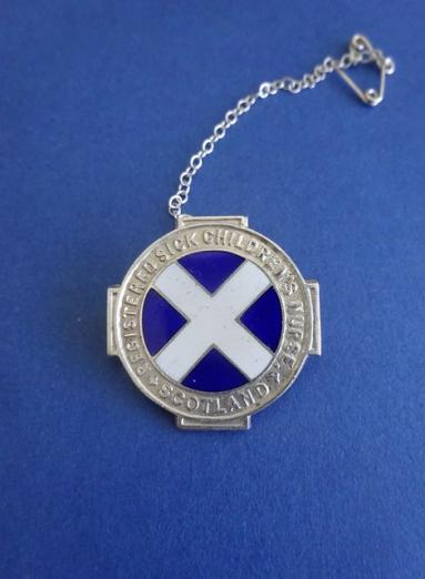 Registered Sick Children's Nurse Scotland,Silver Nurses badge