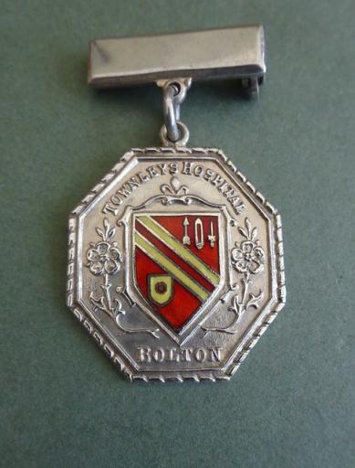 Townleys Hospital Bolton,Silver Nurses Badge.