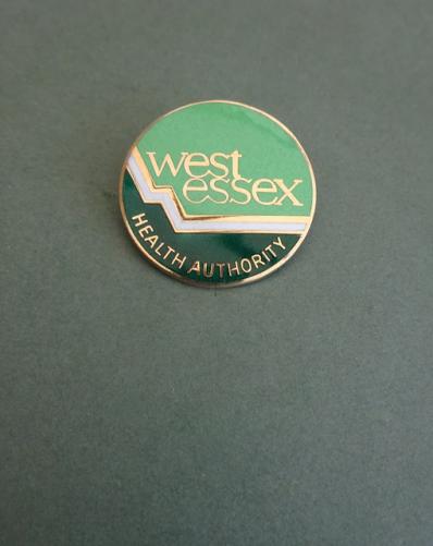 West Essex Health Authority ,Silver Nurses badge (Green)