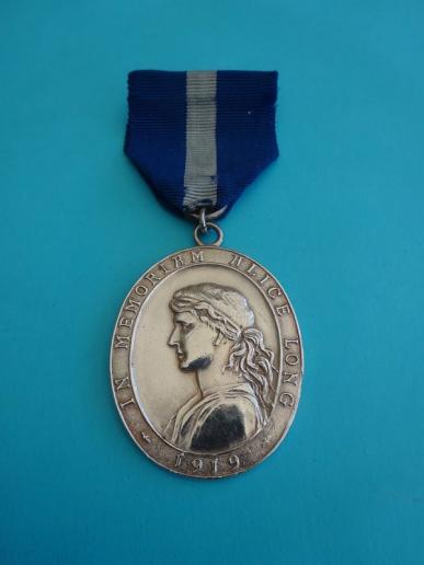 The Alice Long Medal,Norfolk & Norwich Hospital,Nurses Silver Prize Medal