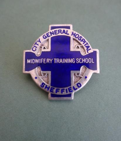 Sheffield City General Hospital,Midwifery Training School silver midwives badge