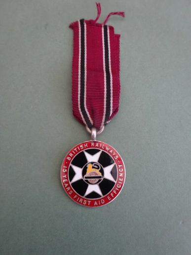 British Railways,Silver 15 Years First Aid Efficiency Medal