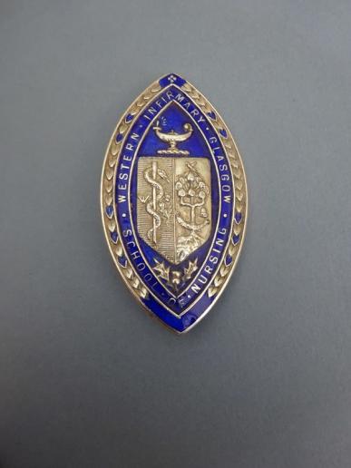 Western Infirmary Glasgow School of Nursing Silver Nurses Badge