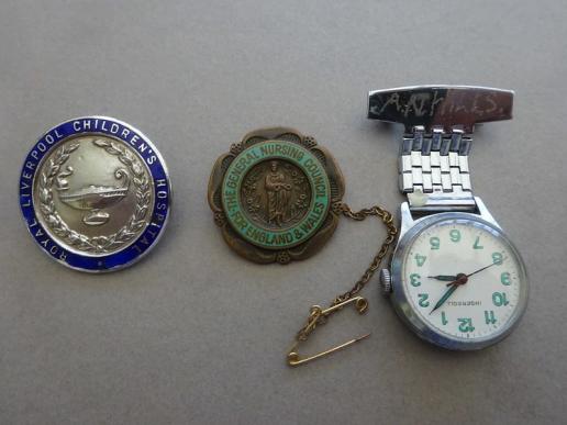 Royal Liverpool Children's Hospital,Nursing badges and fob watch set