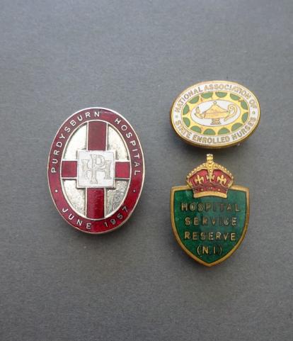Purdysburn Hospital Nursing badge trio