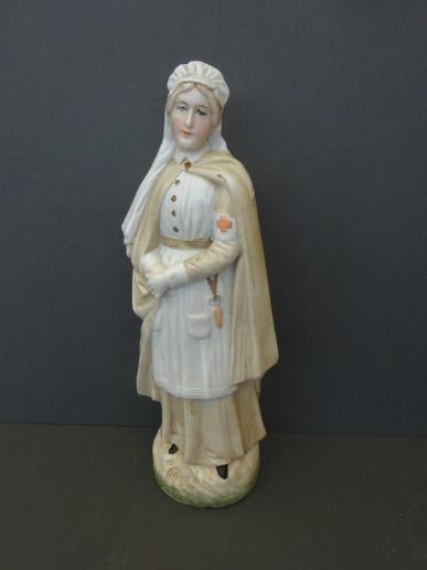 Bisque Military Nurse Figurine,Boer War Period,
