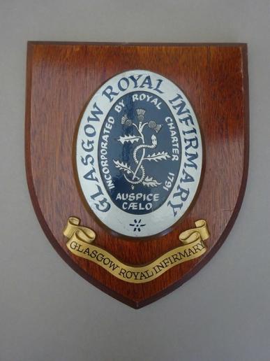 Glasgow Royal Infirmary,Painted Wooden Wall Plaque