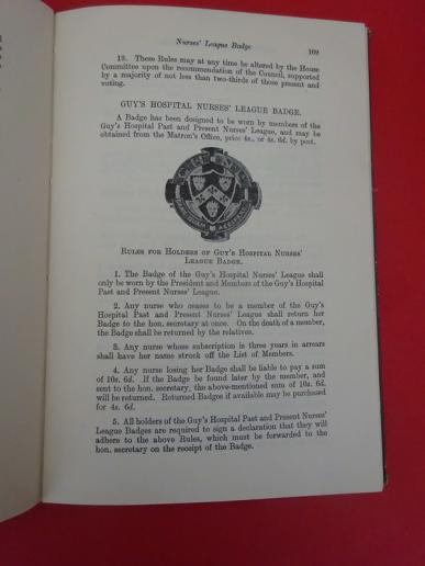 Guy's Hospital Nurses League,Nursing Guide Handbook and Register 1937