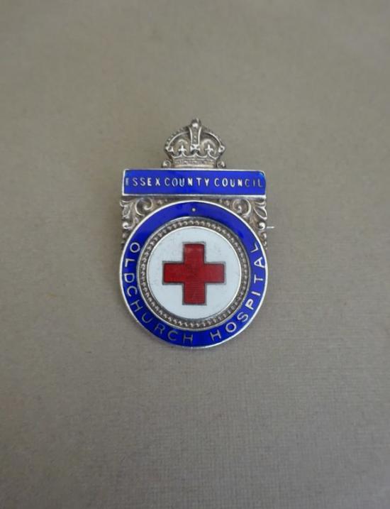 Oldchurch Hospital Romford, Essex CC Silver Nurses Badge