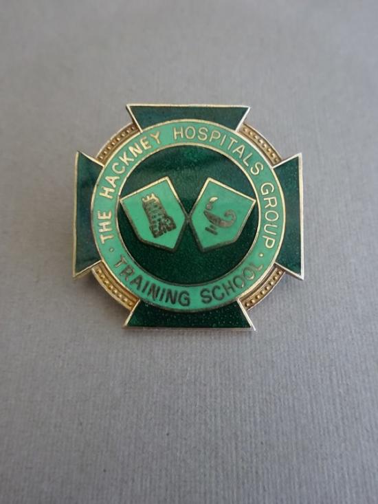 Hackney Hospitals Group Training School,Silver Gilt Nurses Badge