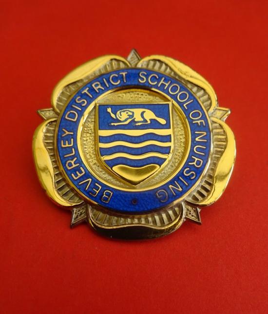 Beverley District School of Nursing,silver gilt badge