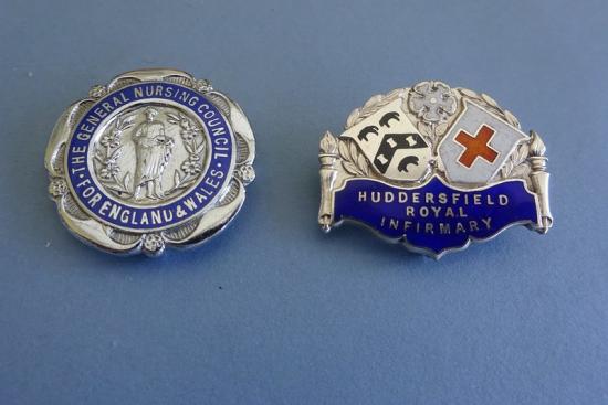 Huddersfield Royal Infirmary/GNC Nurses Badge pair.