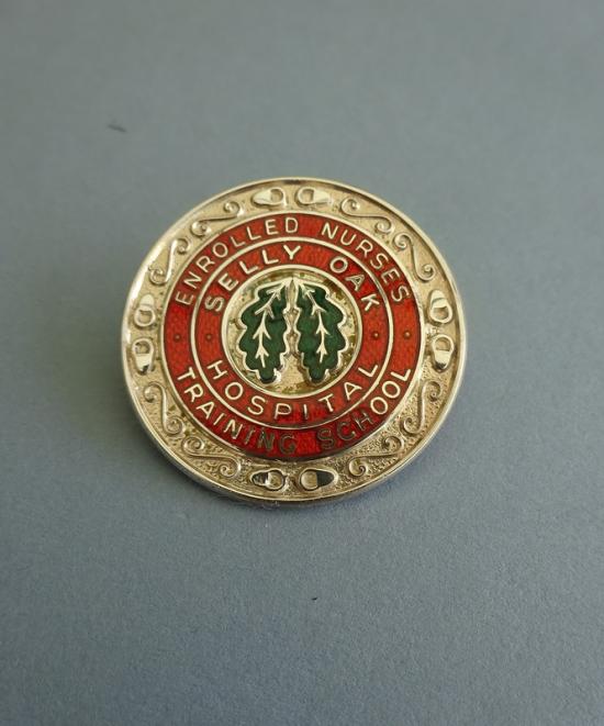 Selly Oak Hospital Enrolled Nurse Training School,Silver Nurses Badge