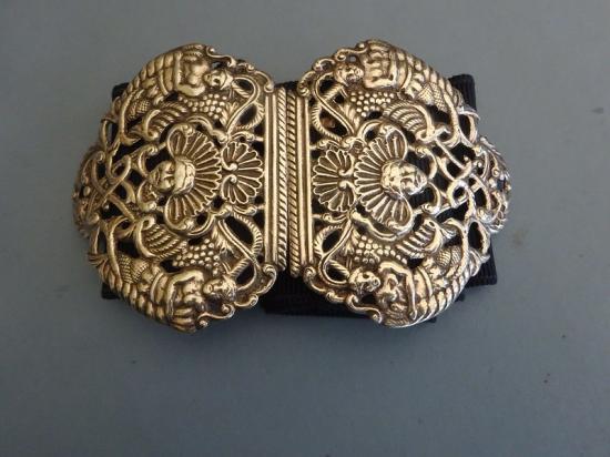 Large Two Piece Silver Nurses Belt Buckle.Hallmarked Chester 1897 William Neale