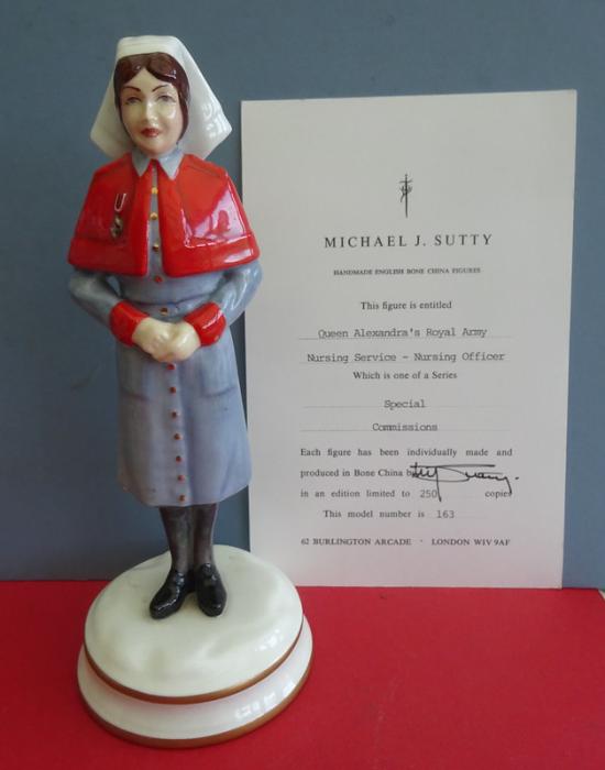 Michael J Sutty Figurine,Queen Alexandra's Royal Army Nursing Service,Nursing Officer