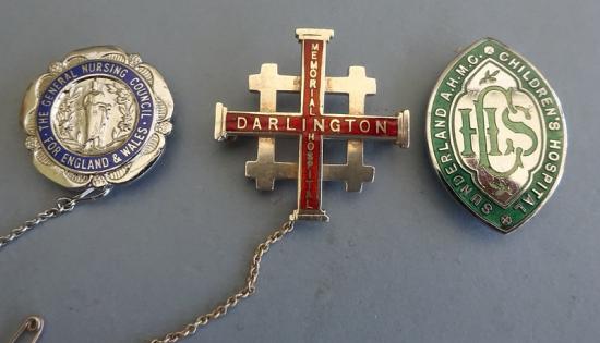 Darlington Memorial /Sunderland Children's Hospitals /GNC trio of Nurses badge